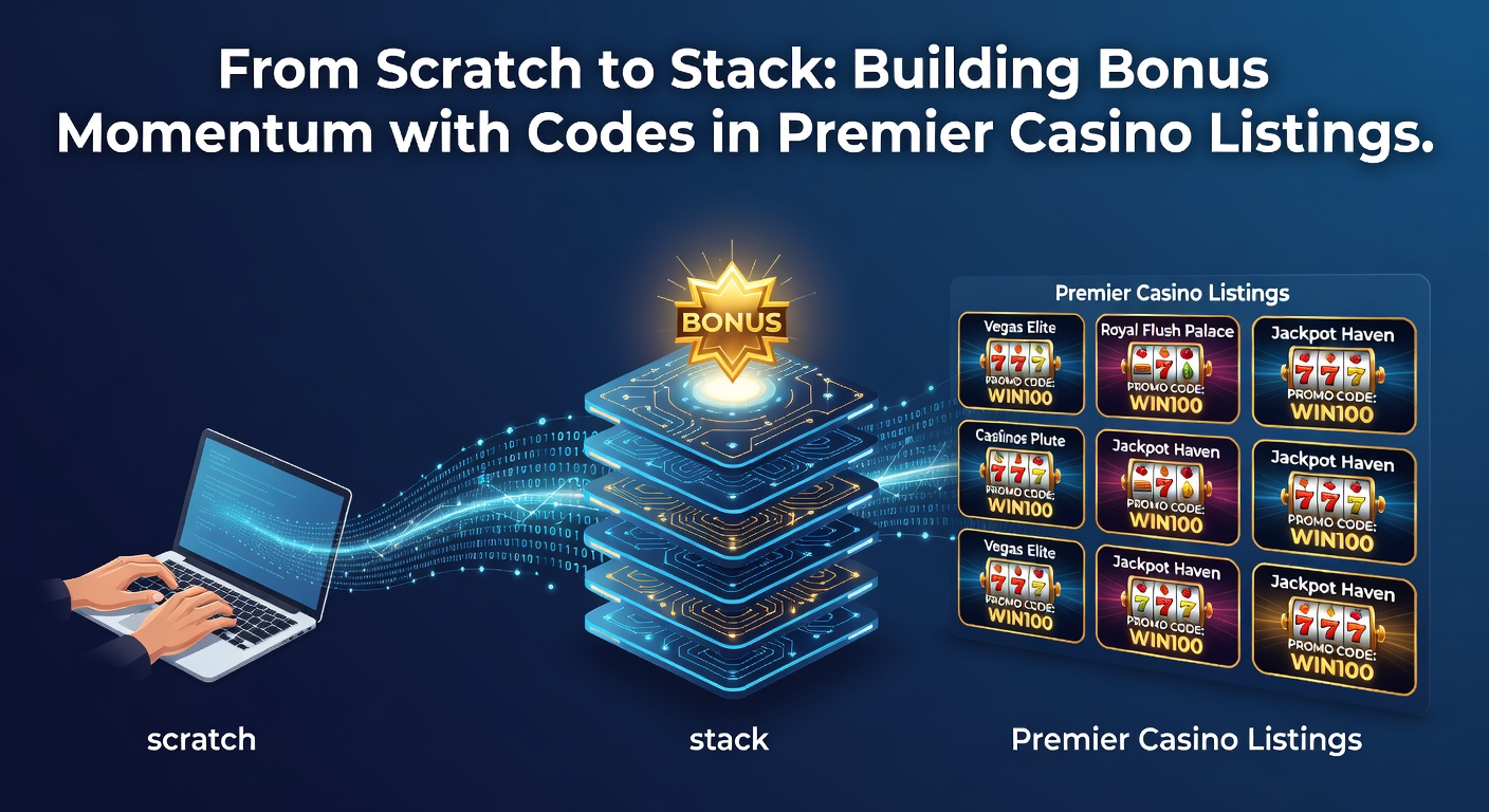 Grafik zeigt den Aufbau eines Bonus-Stacks von grundlegenden Codes bis zu hohen Belohnungen in Casino-Listen