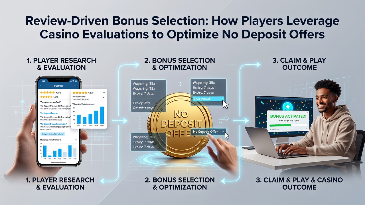 Übersicht über Casino-Bewertungen mit Fokus auf No-Deposit-Boni und VIP-Übergänge in Live-Dealer-Spielen