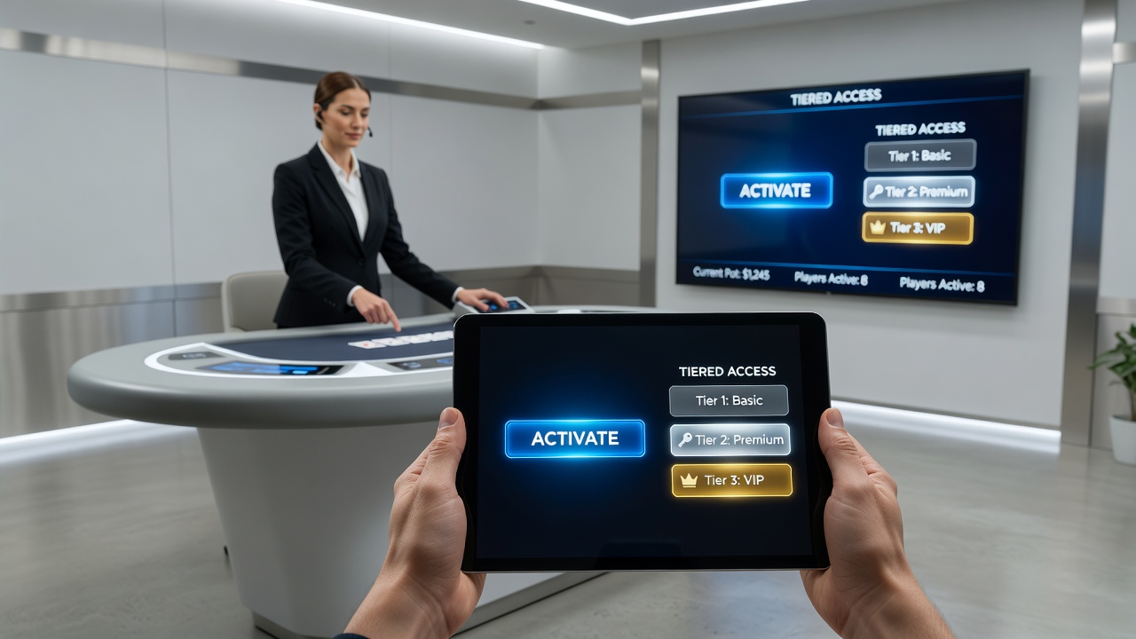 Illustration der technischen Verknüpfung von Triggern und VIP-Stufen in mobilen Live-Casino-Apps